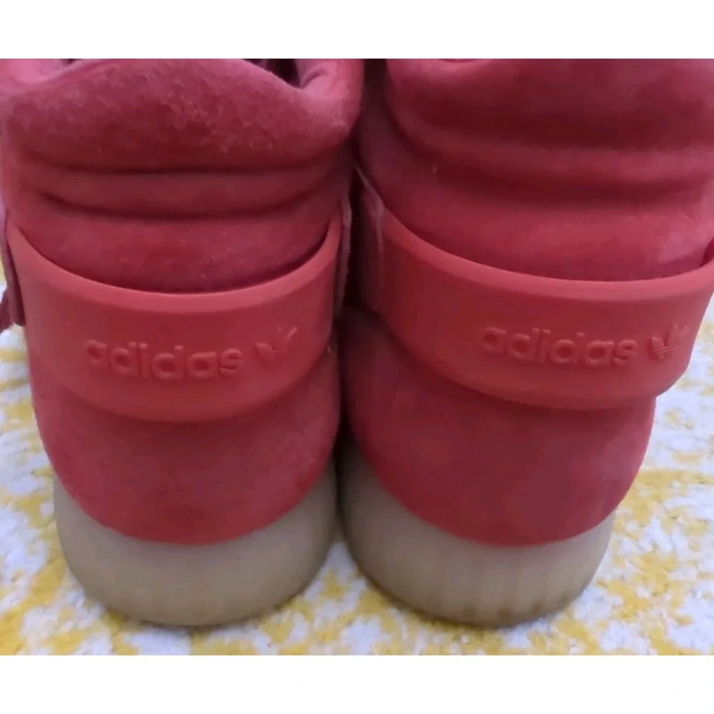 Adidas Originals Size 11.5 Tubular Invader Strap Red Mid Shoes Sneakers BB5039